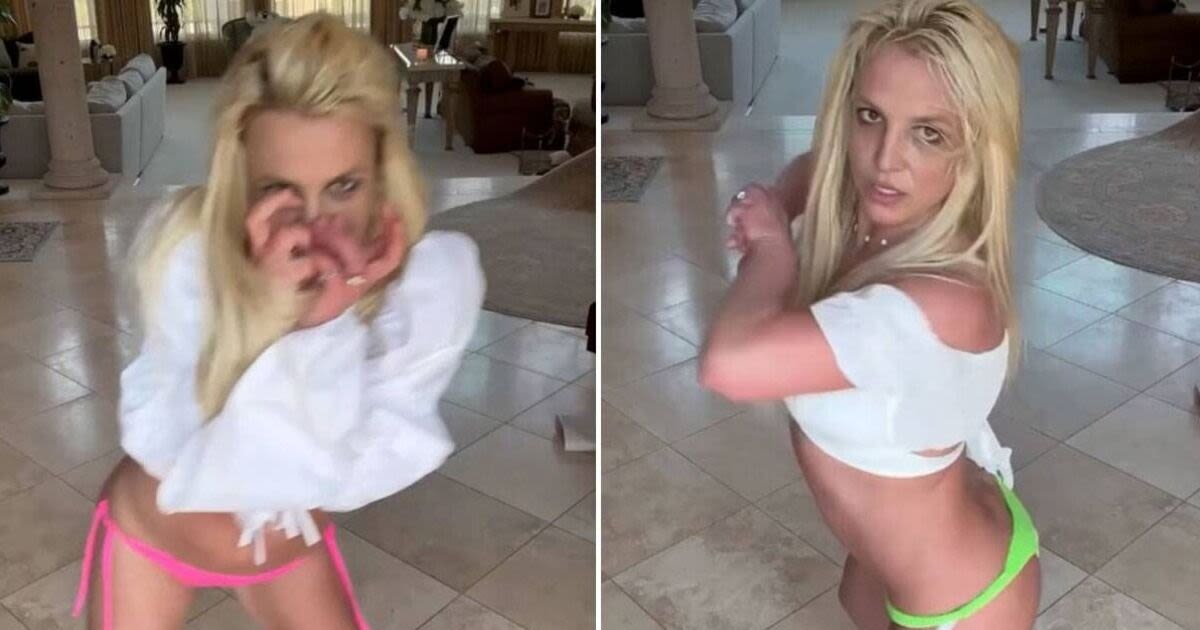 Britney Spears pulls down thong and shakes rear in racy clip after health fears