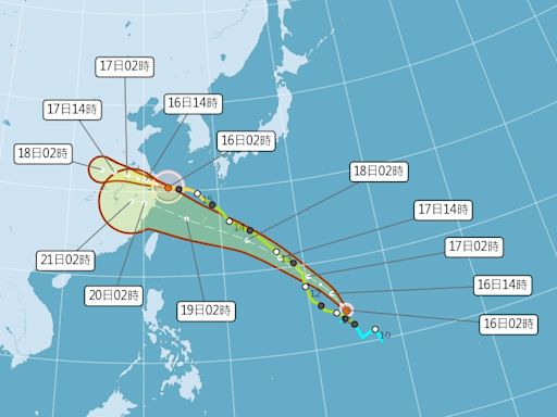 輕度颱風「葡萄桑」這兩天最接近台灣！和中颱貝碧佳接力直撲中國