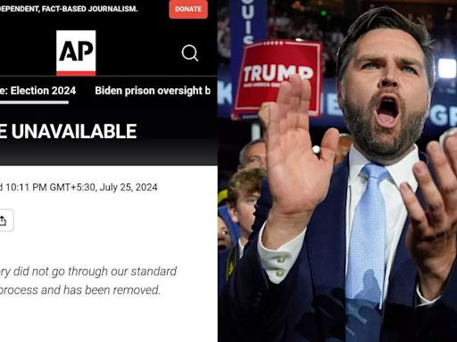 Why AP took down'fact check' about JD Vance having sex with a couch | World News - Times of India