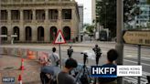 Police set up media zones away from Hong Kong’s top court as detained democrats arrive for hearing