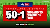 Netherlands vs England Euro 2024 semi-final free bet: get 50-1 odds on England to commit one or more fouls with Sky Bet