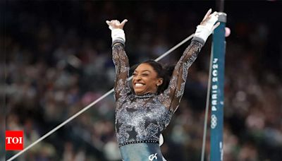 Simone Biles dazzles in Paris Olympics debut despite injury scare | Paris Olympics 2024 News - Times of India