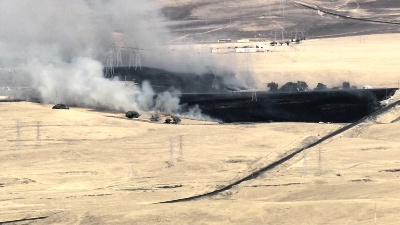 Crews battling fire near Livermore off Patterson Pass Road