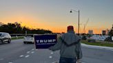 The crowd of pro-Trump supporters outside Mar-a-Lago fell from 300 last year to just 40 this year on the January 6 riot anniversary