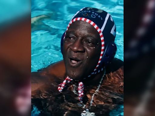 ‘It ain’t easy!’: Flavor Flav says he felt like an Olympian as he sports official US water polo cap in pool with women’s team