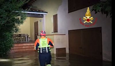 Grandmother and baby swept away as 'flood wave' hits holiday home in Italy's Pisa province