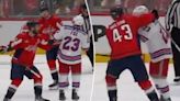 Capitals’ Tom Wilson bizarrely goes at Rangers’ Adam Fox during goal celebration