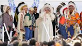 Pope in headdress stirs deep emotions in Indian Country