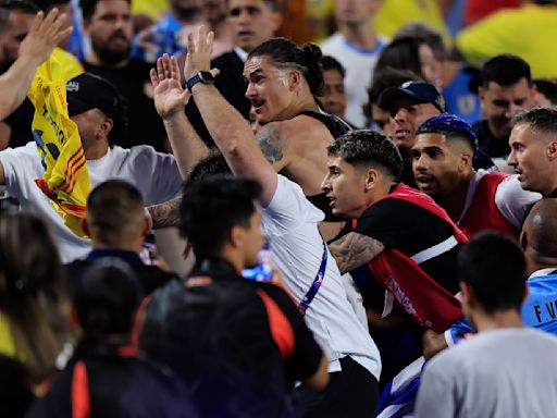 Copa América: Uruguay players, including Darwin Núñez, brawl with fans after loss to Colombia