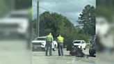 Crash involving motorcycle slows traffic on Highway 544