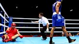Anthony Joshua dropped Zhilei Zhang with ferocious punch at Olympics