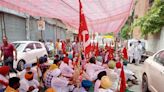 RMPI workers stage dharna over poor law & order situation