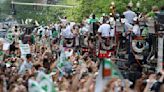 What streets are closed in Boston for the Celtics parade?