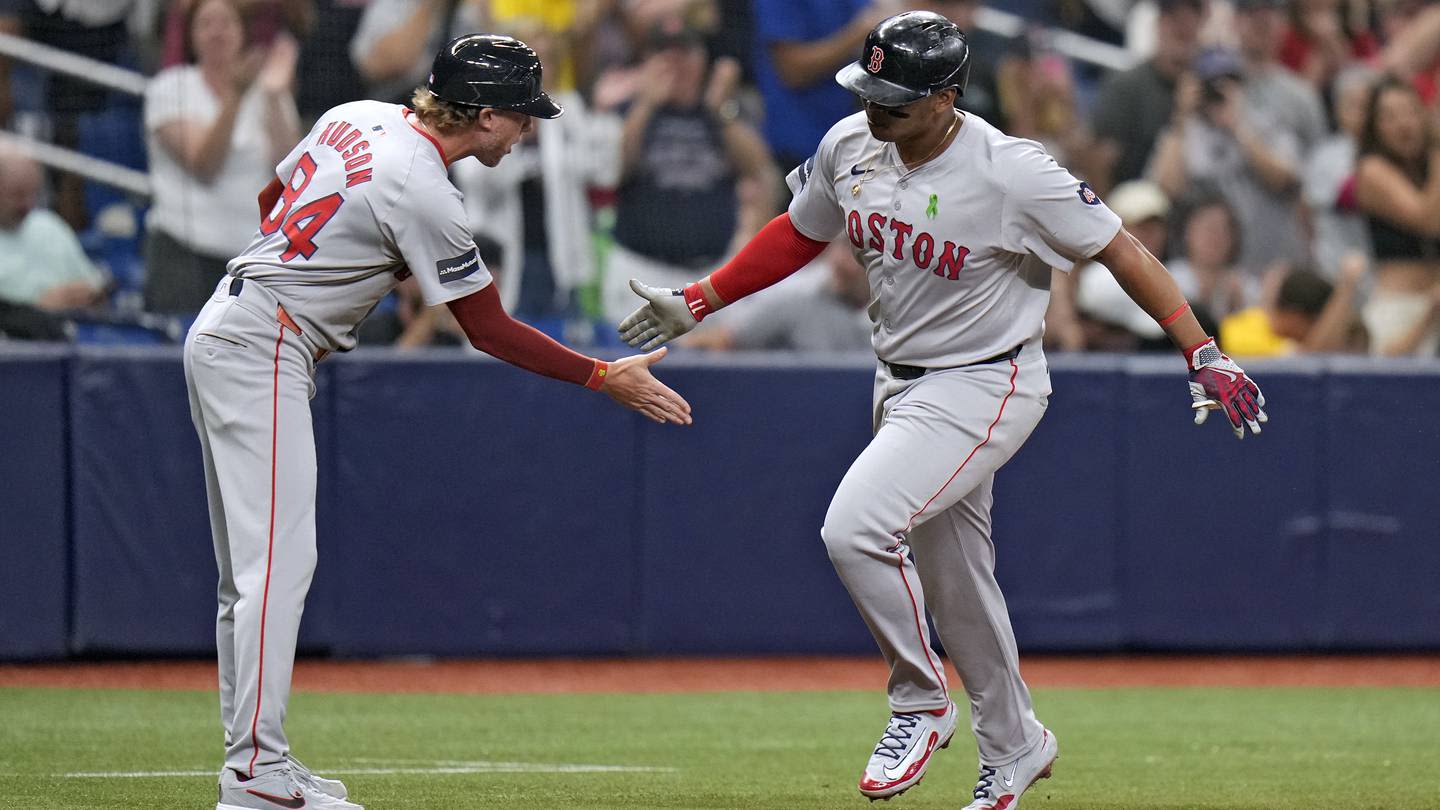 Rafael Devers sets team record by homering in 6th straight game as Red Sox top Rays 5-0