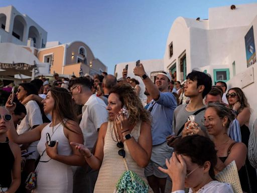 Greece's Santorini bursts with tourists as locals call for a cap - ET TravelWorld