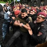 Protesters in Armenia are angry about government plans to concede land to historic foe, Azerbaijan