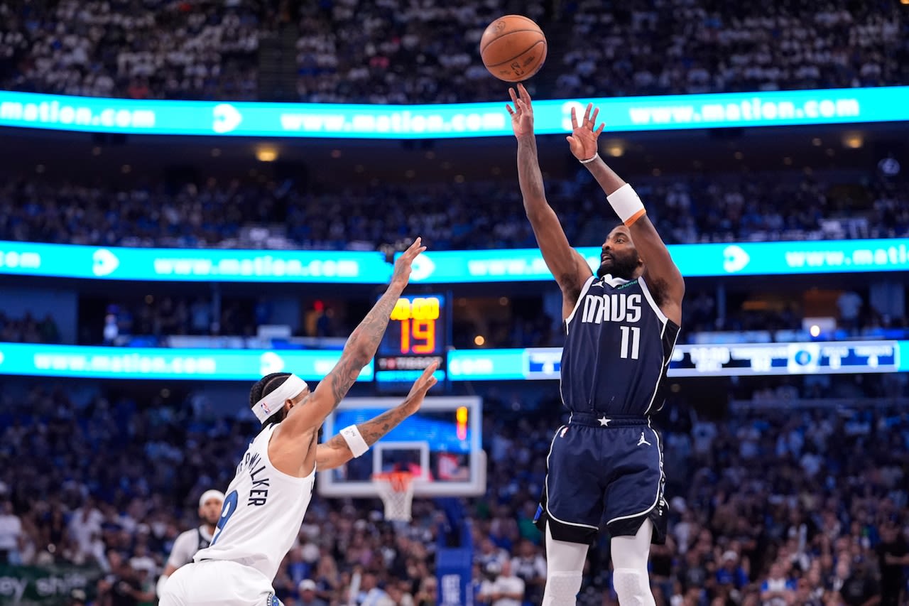 Luka Doncic, Kyrie Irving score 33 apiece as Mavs beat Wolves for 3-0 lead in West finals