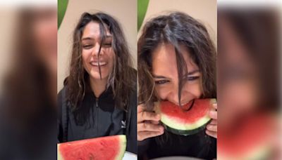Mrunal Thakur’s watermelon eating video will leave you in splits