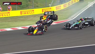 Un Verstappen fuera de sí acaba volando por los aires en Hungría y temiendo por su liderato en el Mundial