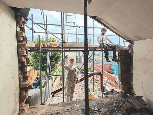 Couple who knew nothing about renovation rebuild Cardiff house using YouTube and TikTok