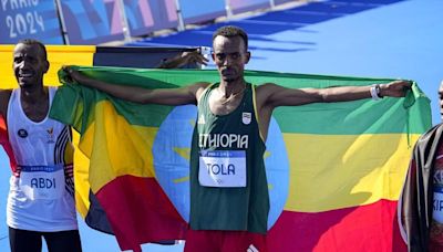 Ethiopian runner Tamirat Tola wins men’s marathon at Paris Olympics to end Kenya dominance