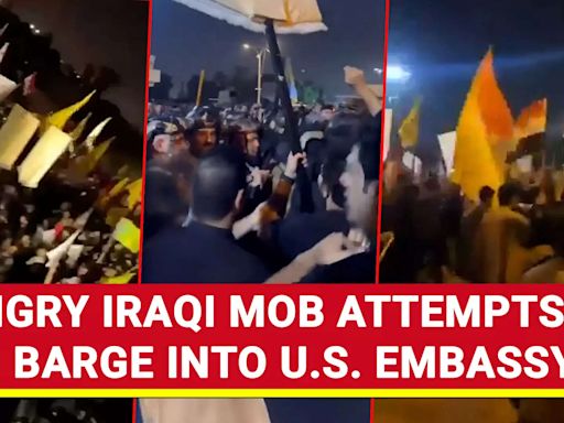 After Nasrallah's Death, Angry Iraqi Mob Try To Storm U.S. Embassy In Baghdad