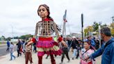 12-foot-tall puppet Little Amal brings message of Syrian refugee girl to Michigan