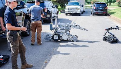 Bomb squad trains in former college dorm