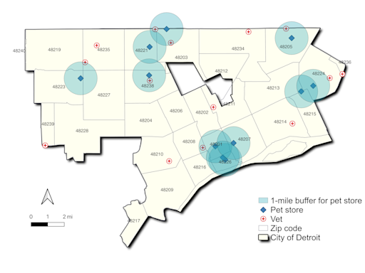 When people are under economic stress, their pets suffer too – we found parts of Detroit that are animal welfare deserts