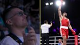 Oleksandr Usyk watches on as a Ukrainian Olympic boxer gets brutally KO'd