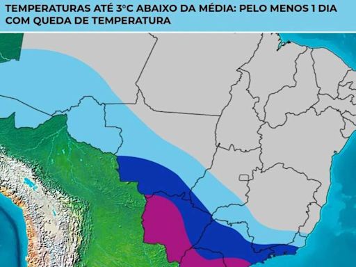 Nova onda de frio e chance de neve