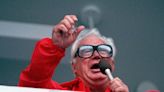 Hologram Harry Caray sings 'Take Me Out to the Ball Game' during Field of Dreams game