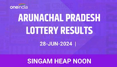 Arunachal Pradesh Lottery Singam Heap Noon Winners June 28 - Check Results!