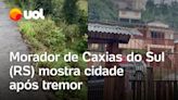 Tremor em Caxias do Sul (RS): Morador mostra como ficou bairro e conta que 'parte afundou'; vídeos