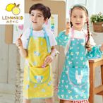 《童伶寶貝》LEM079-韓國六款 兒童罩衣反穿衣+袖套 環保透氣可愛卡通防水/正品授權