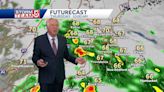 Video: Steady rain during AM commute, chance of late-day storms