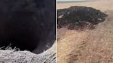 Mystery as huge crater dubbed 'portal to underworld' opens up by Ukraine border