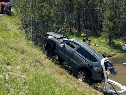 Five injured after car crashes into geyser in Yellowstone National Park on Thursday