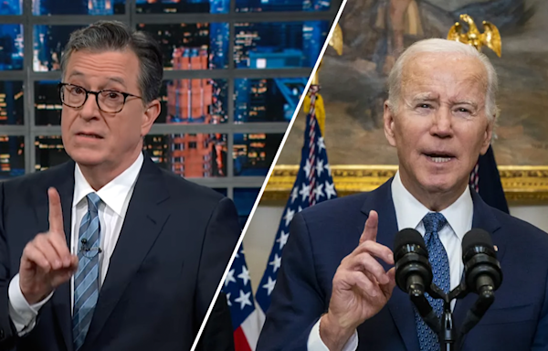 Stephen Colbert taunts Biden with Dr. Seuss-style rhyme: ‘Is he mentally fit? Can he serve a whole term?'