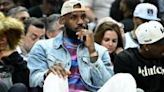 NBA superstar LeBron James attends game four of the Eastern Conference second-round series between the Cleveland Cavaliers and Boston Celtics