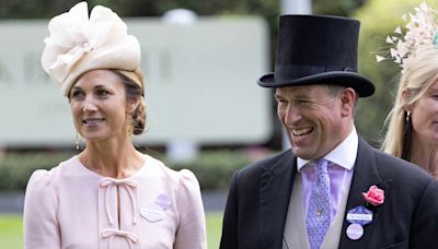 Queen Elizabeth's Grandson Peter Phillips Kisses Girlfriend as They Join Royal Family at Royal Ascot