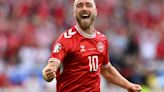 Doble celebración para Eriksen: regresa a la Eurocopa y marca un gol para Dinamarca