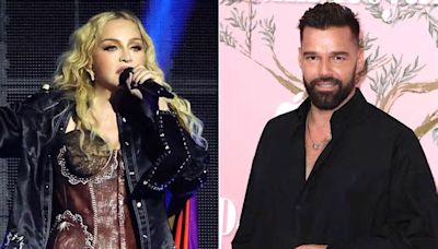 Ricky Martin appears to get an erection on stage at Madonna concert