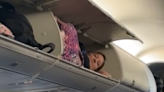 Southwest Airlines Passengers Unbothered by Woman Lying Down for a Nap in Overhead Bin