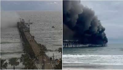 Durante tres días los bomberos de Oceanside trabajaron en controlar el fuego del muelle