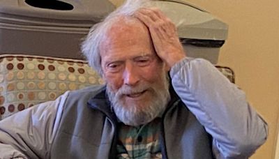 Clint Eastwood seen with long beard and hair in rare appearance that shocks fans