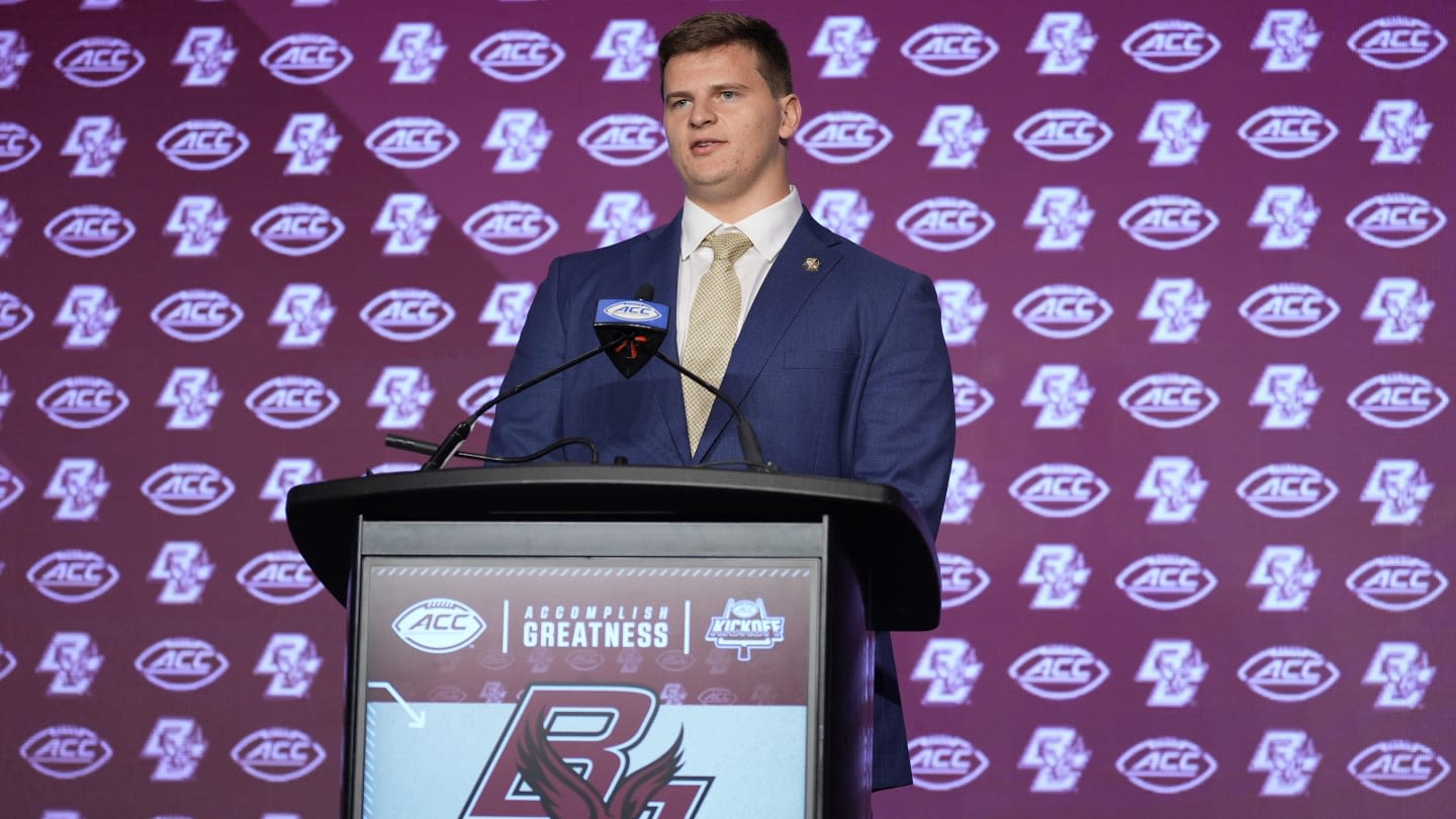 Everything Boston College Offensive Lineman Drew Kendall Said at 2024 ACC Football Kickoff