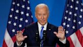 Biden, in defiant news conference, again vows to remain in the race