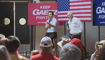 Rep. Matt Gaetz backs Trump at Pensacola rally