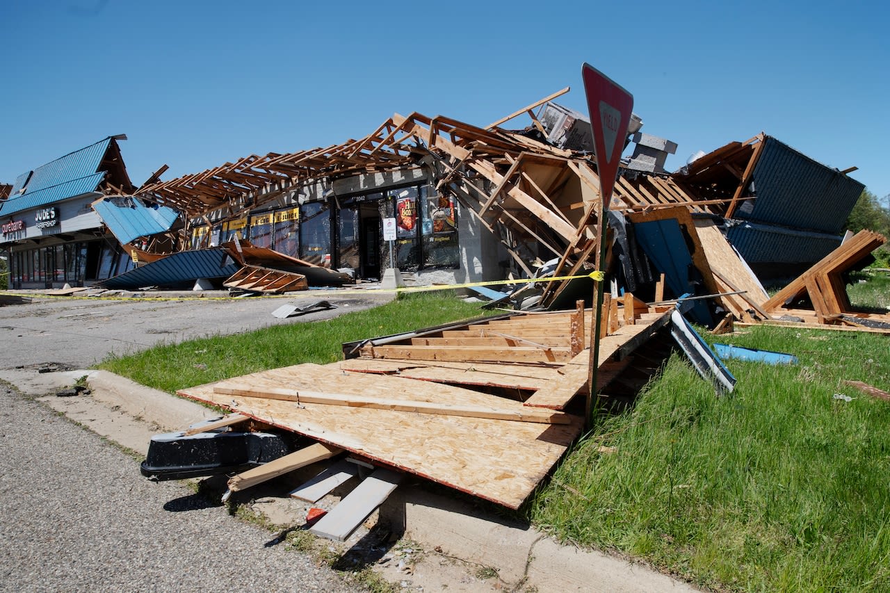 Tornado-damaged business ransacked in Portage, 2 arrested
